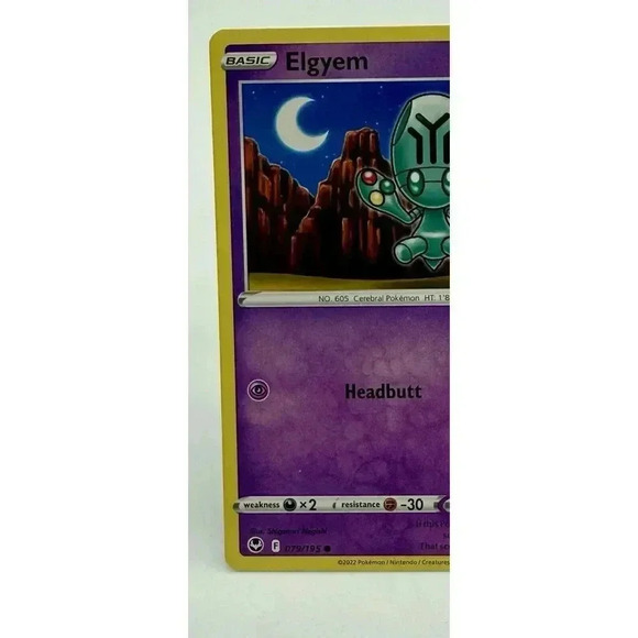 Elgyem 079/195 SWSH: Silver Tempest Non-Holo Pokémon TCG Mint Unplayed - Picture 2 of 6
